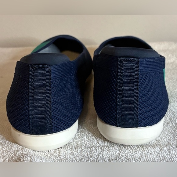 Women's Clarks Cloudsteppers Carly Wish Ballet Flats Navy/Green Size 10M - Picture 5 of 7